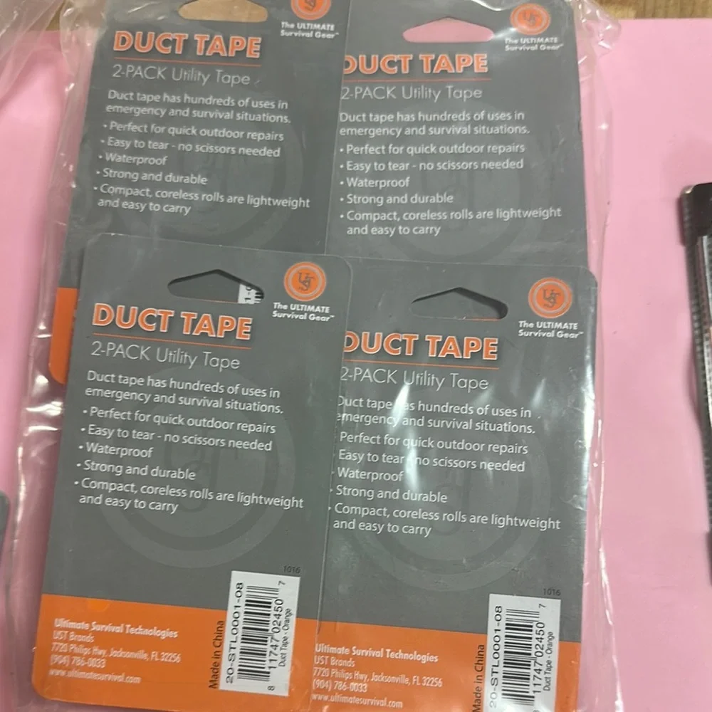 Bright Orange Duct Tape for Office Shipping Supplies - Picture 2 of 5